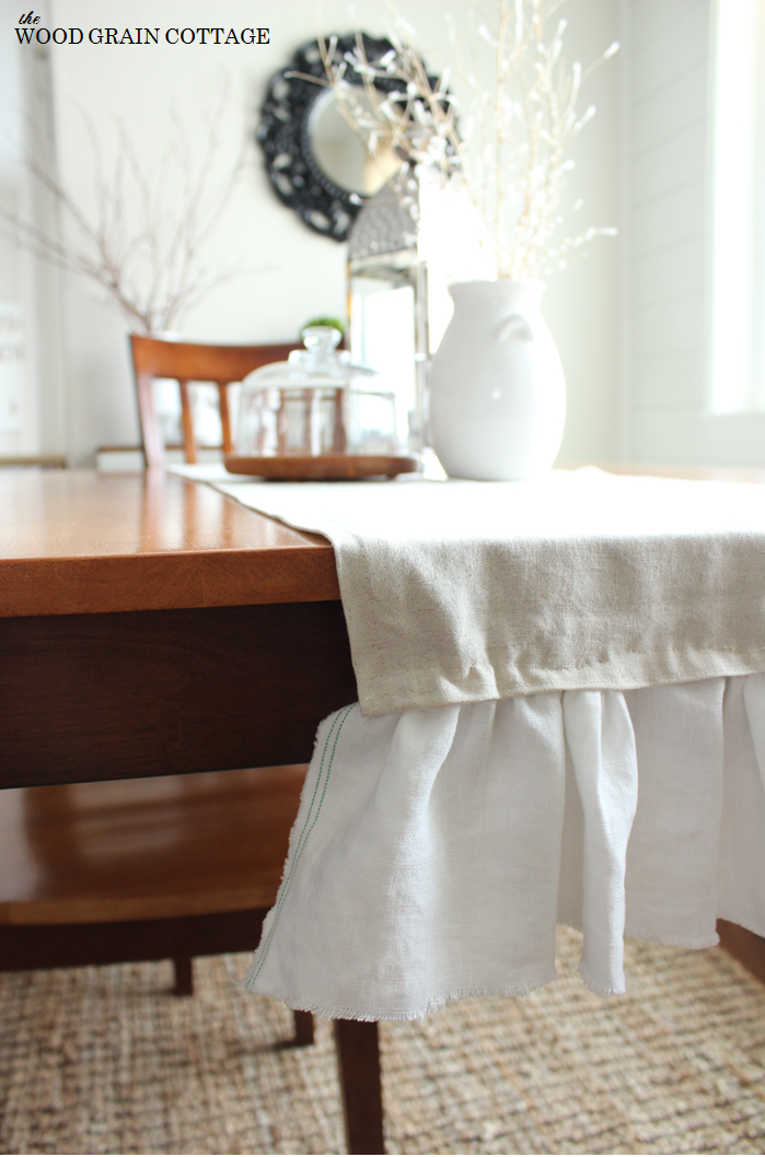 Ruffle Table Runner | The Wood Grain Cottage