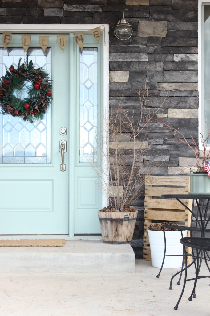 Winter Front Porch I The Wood Grain Cottage