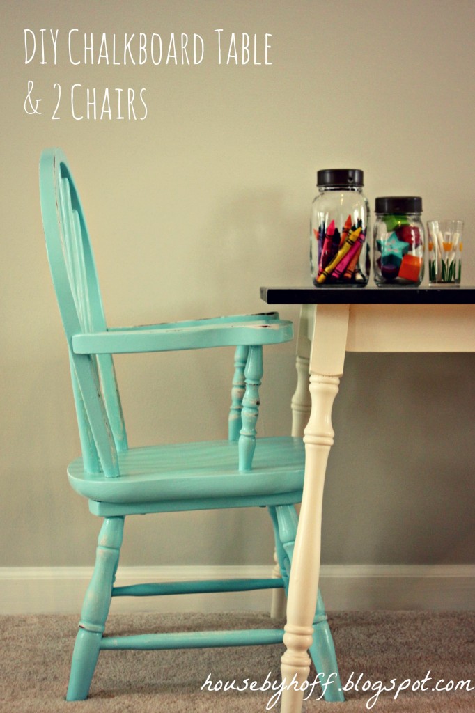 DIY Chalkboard Table and Chairs I House By Hoff