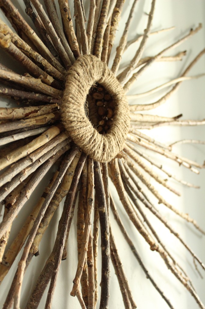DIY Sunburst Stick Wreath | The Wood Grain Cottage