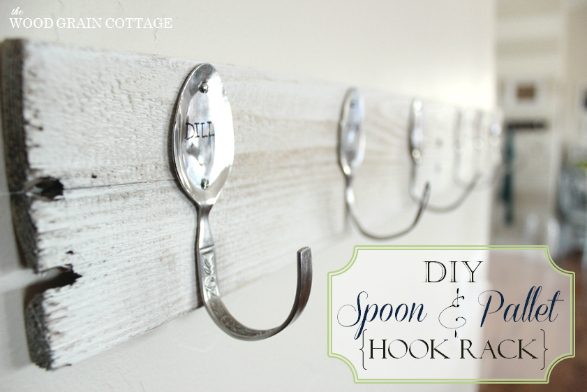 DIY Spoon & Pallet Hook Rack | The Wood Grain Cottage