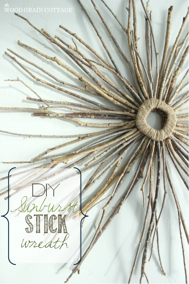 DIY Starburst Stick Wreath | The Wood Grain Cottage