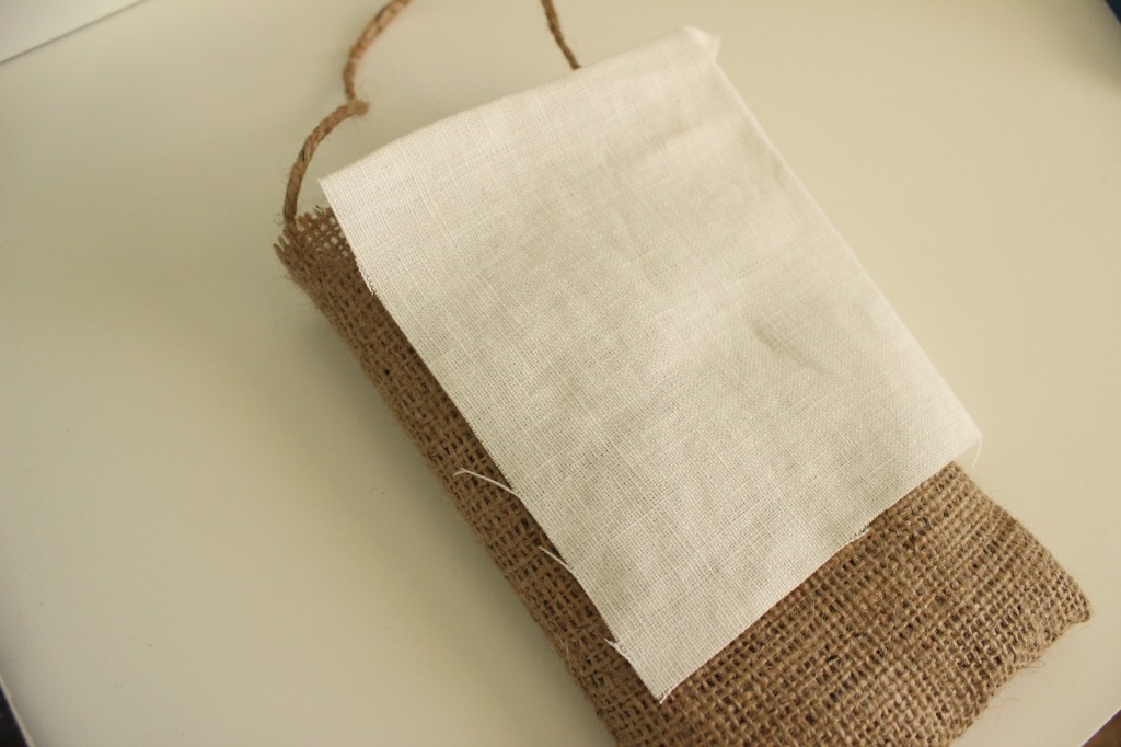 DIY Vintage Grain Sack Candle Covers - Cottage in the Oaks