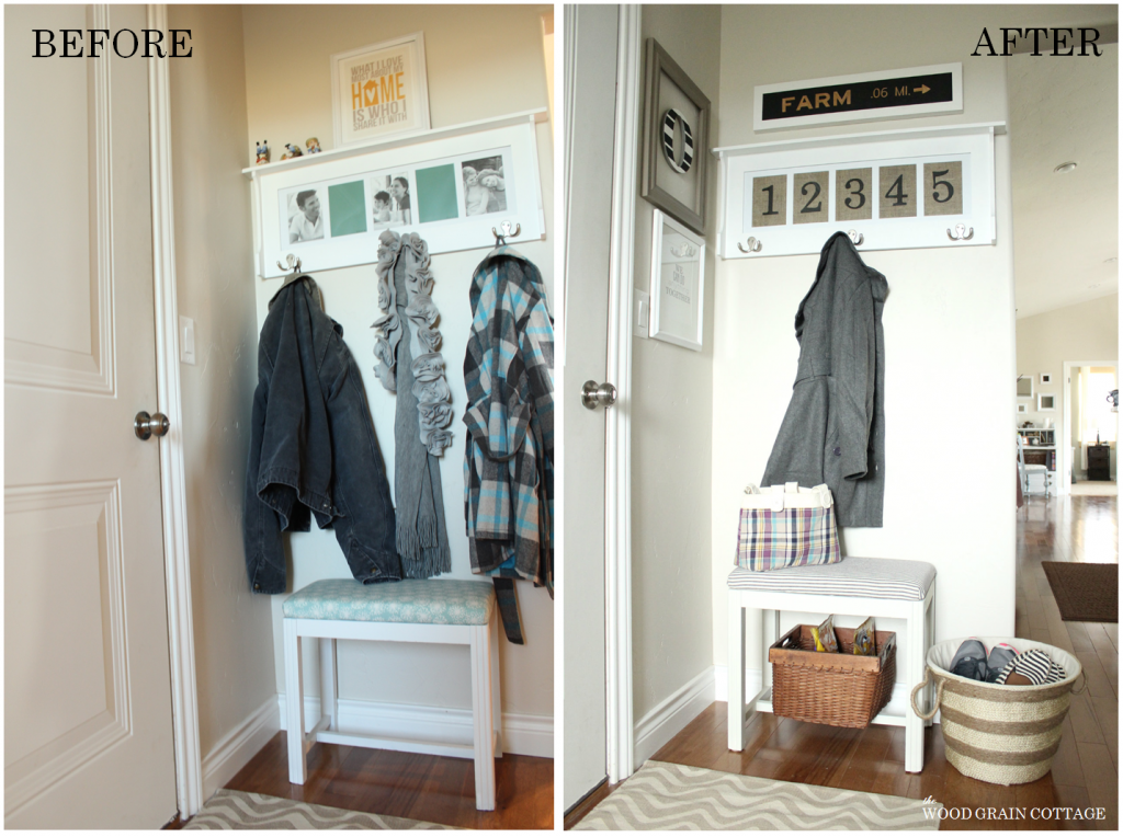 Before & After Mudroom | The Wood Grain Cottage