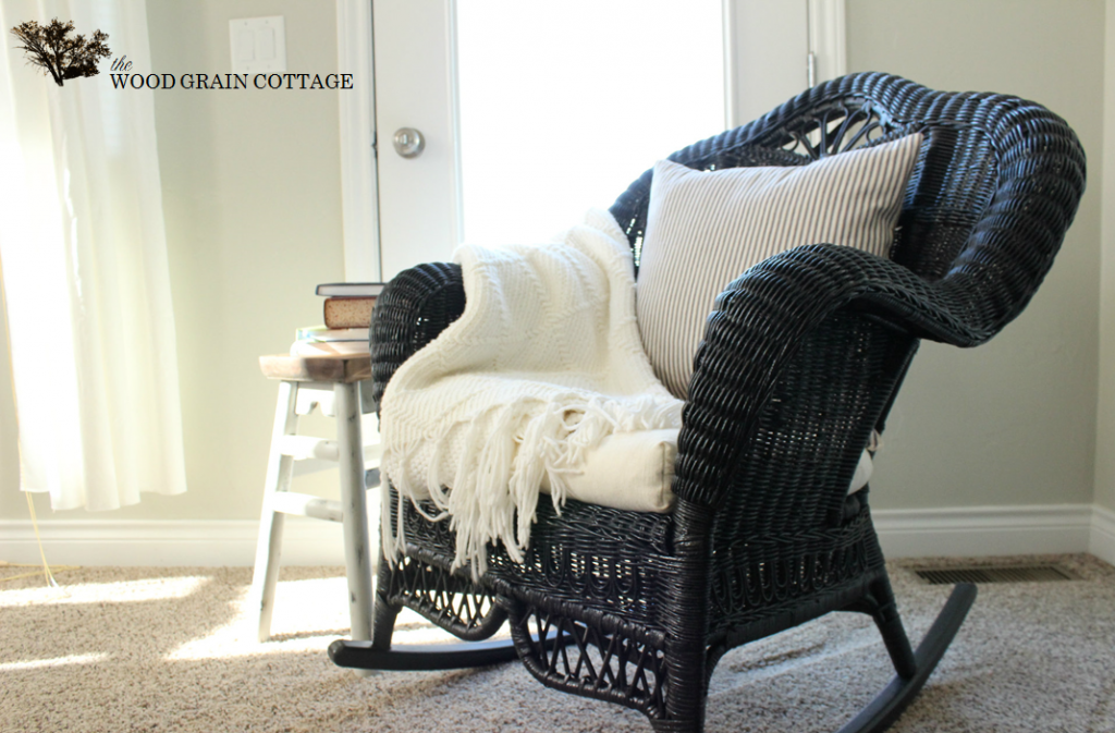 Wicker Rocking Chair by The Wood Grain Cottage