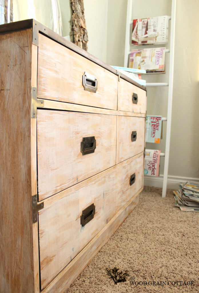 Whitewashed Dresser Makeover by The Wood Grain Cottage