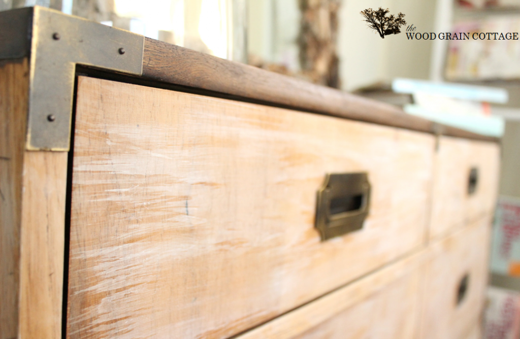 Whitewashed Dresser Makeover by The Wood Grain Cottage