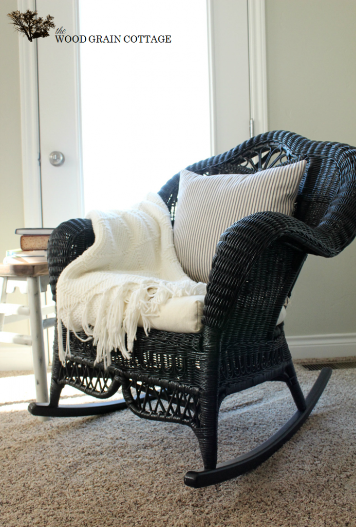 Wicker Rocking Chair by The Wood Grain Cottage