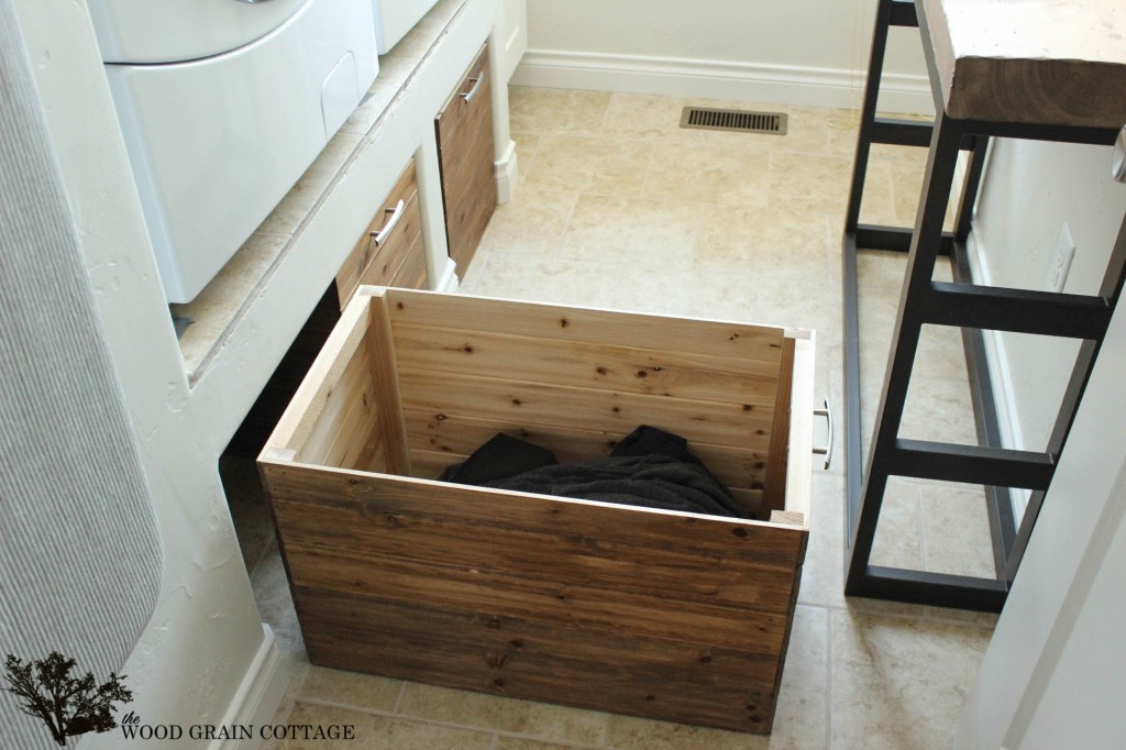 DIY Laundry Room Crates by The Wood Grain Cottage