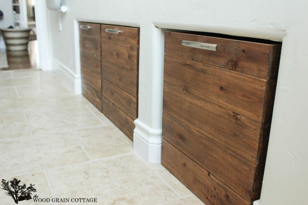 DIY Laundry Room Crates by The Wood Grain Cottage