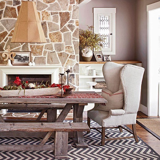 rustic-table-wingback-chairs