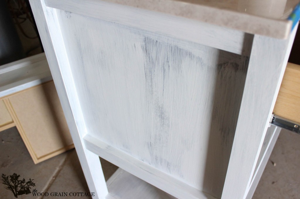 Powder Bathrrom Vanity Makeover by The Wood Grain Cottage
