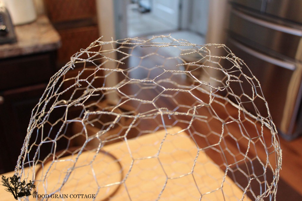 IFarmhouse Light with Chicken Wire by The Wood Grain Cottage