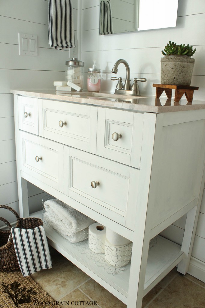 Powder Bathroom Vanity by The Wood Grain Cottage