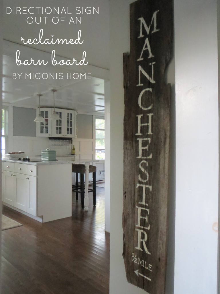 Directional Sign from Reclaimed Wood | Migonis Home