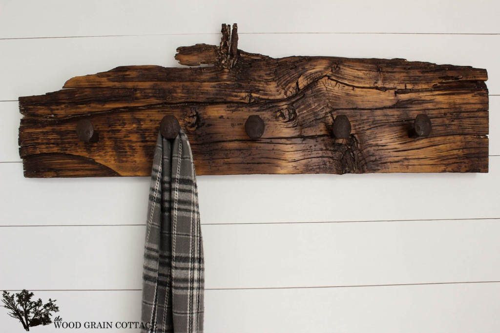 DIY Towel Hook Rack - The Wood Grain Cottage