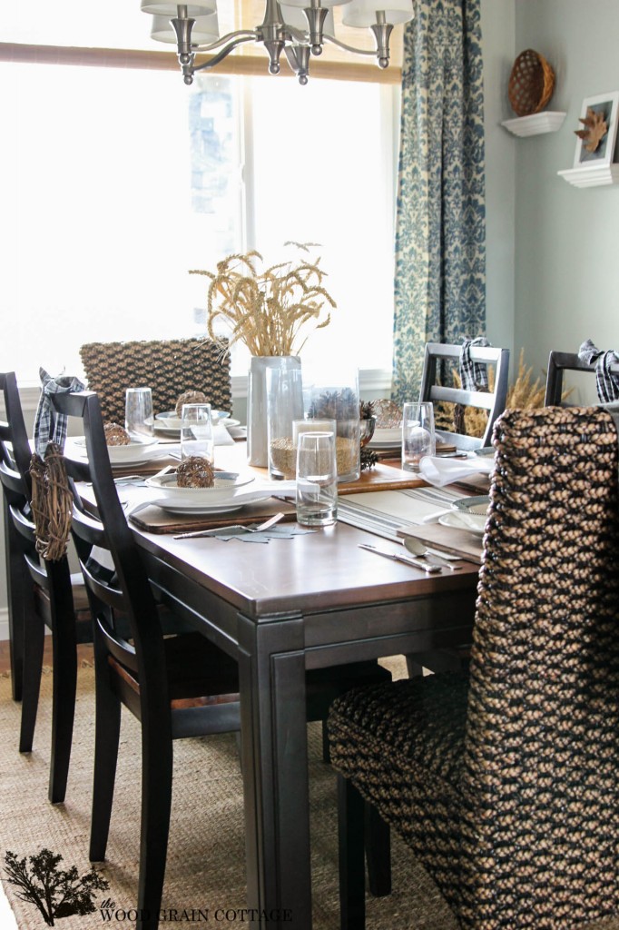 Thanksgiving Table Setting by The Wood Grain Cottage