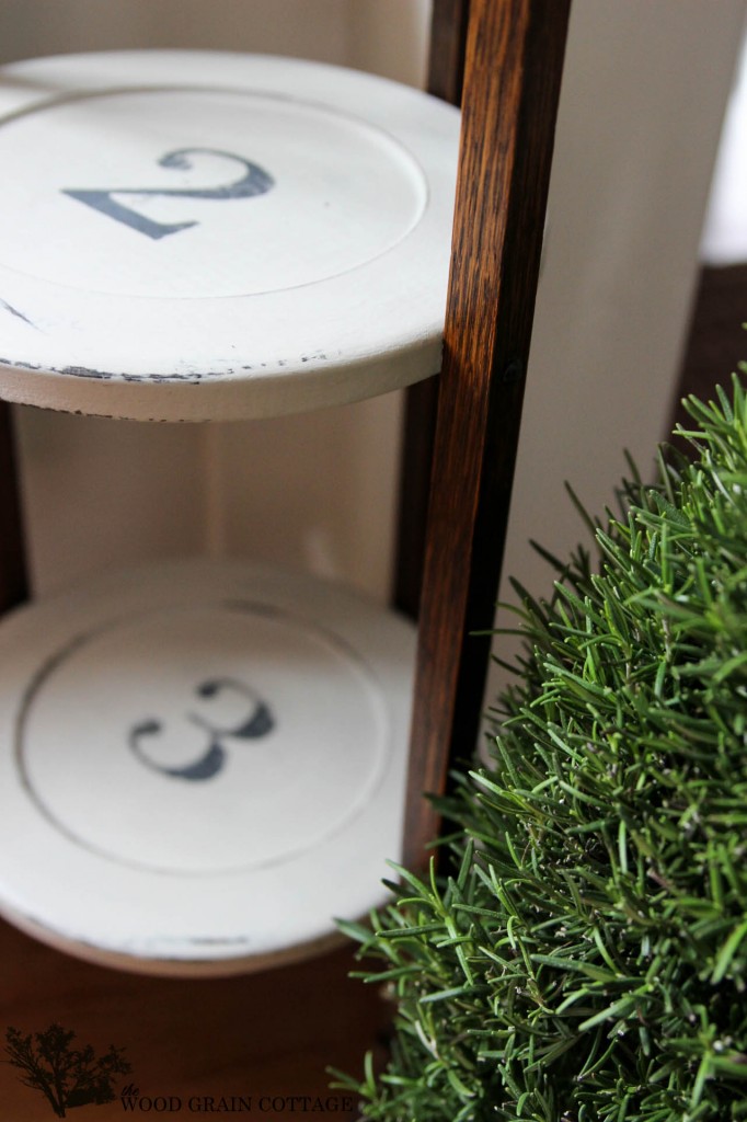 Numbered Side Table Makeover by The Wood Grain Cottage