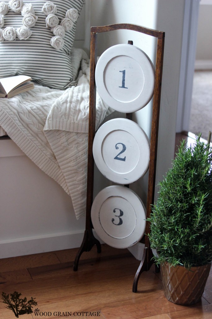Numbered Side Table Makeover by The Wood Grain Cottage