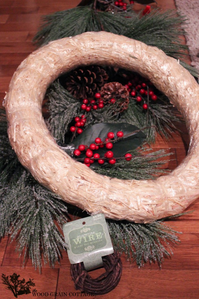 How To Make A Wreath From Garland by The Wood Grain Cottage