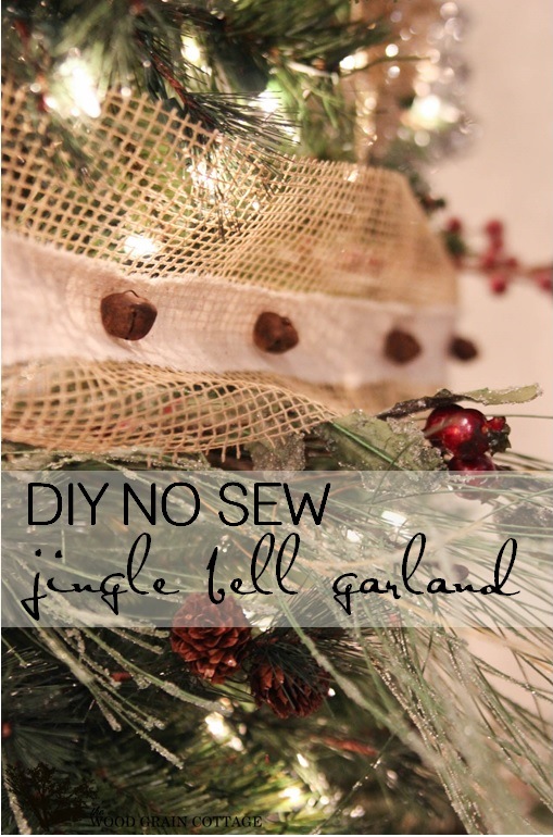 DIY No Sew Jingle Bell Garland - The Wood Grain Cottage