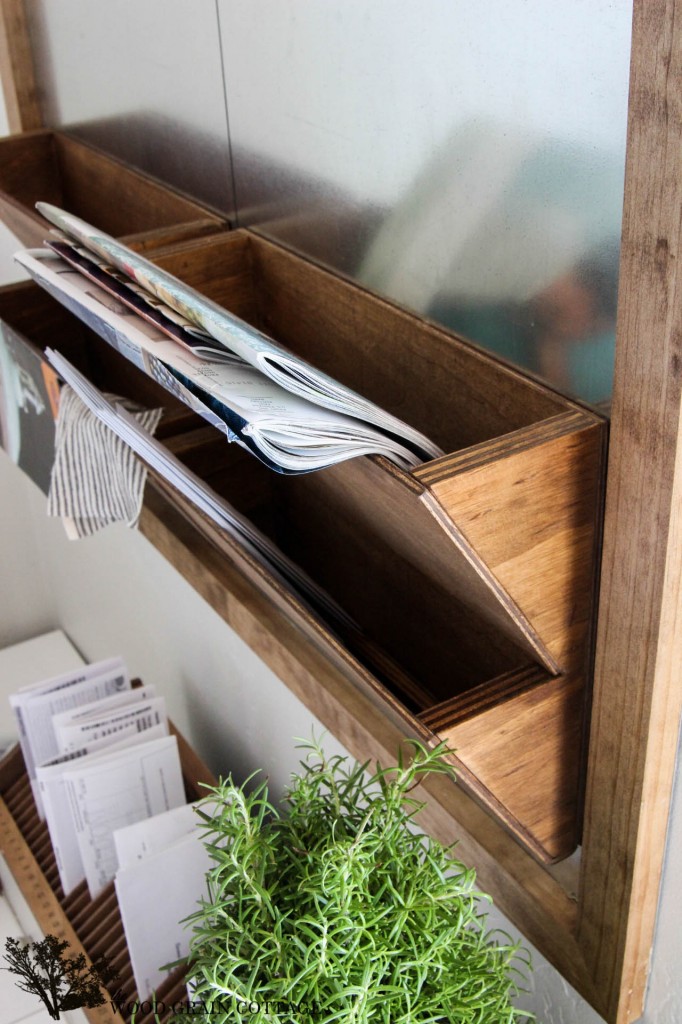 DIY Galvanized Metal & Wood Wall Organizer by The Wood Grain Cottage 