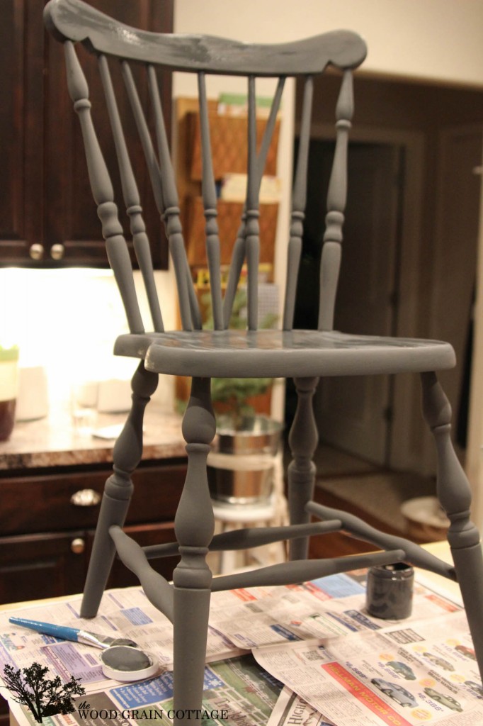 Black Painted Chair by The Wood Grain Cottage