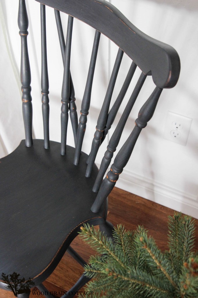 Black Painted Chair by The Wood Grain Cottage