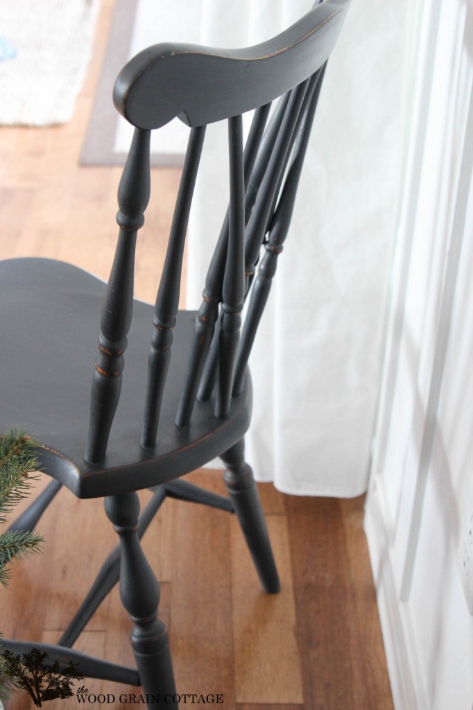 Black Painted Chair by The Wood Grain Cottage