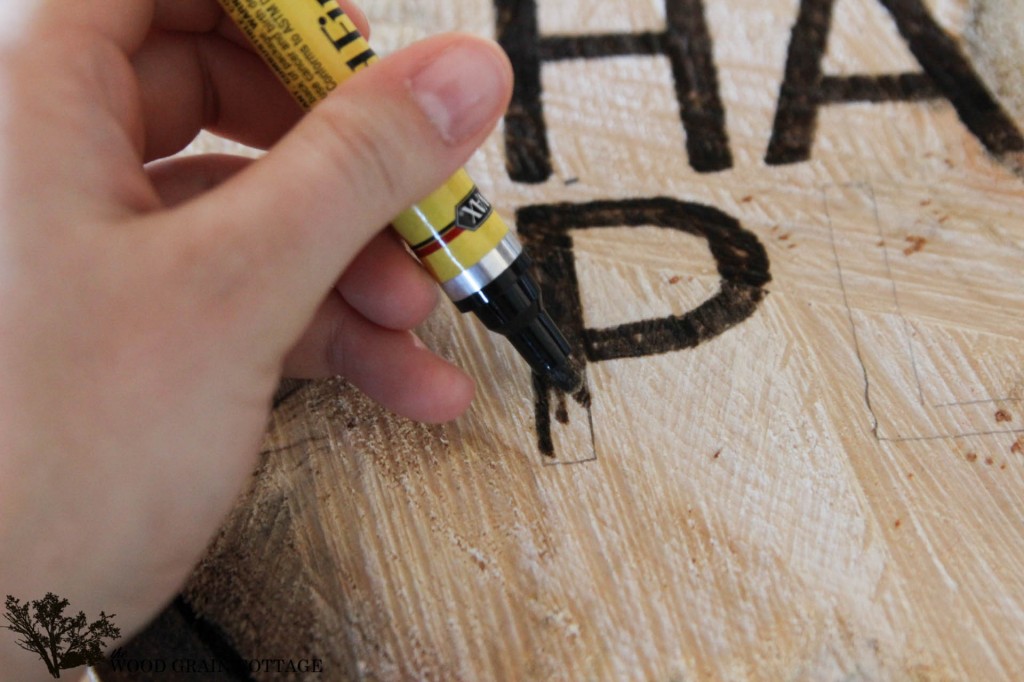 DIY Wood Slab Sign by The Wood Grain Cottage