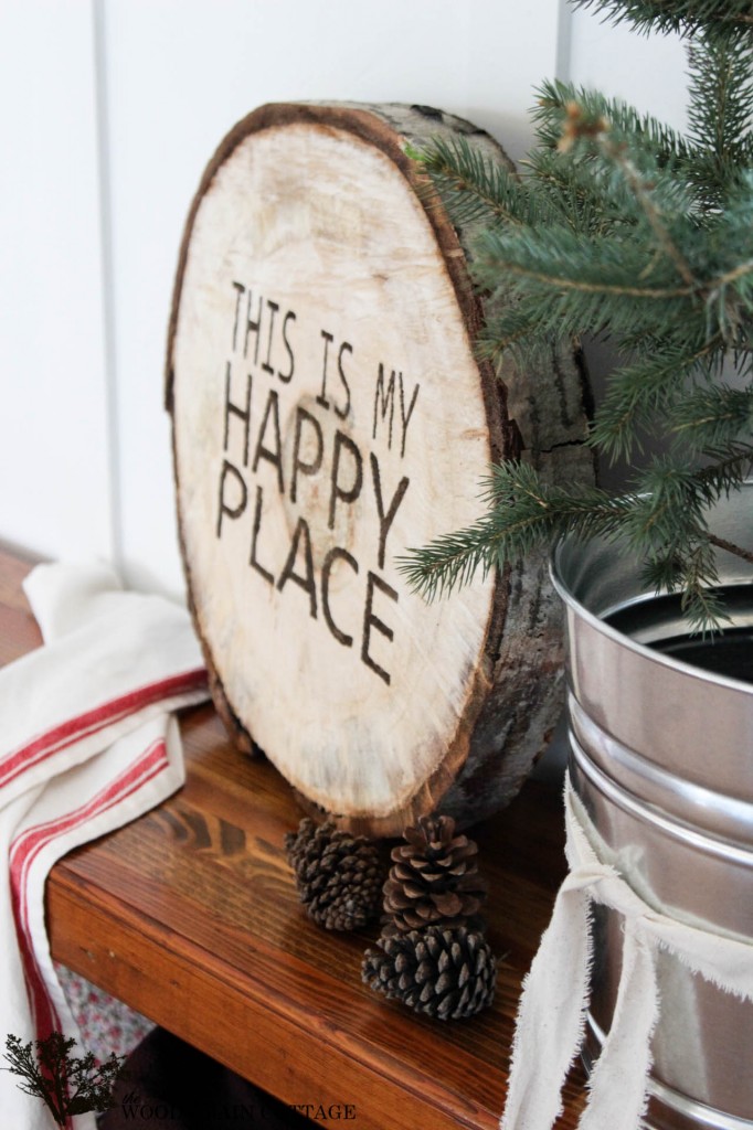 DIY Wood Slab Sign by The Wood Grain Cottage