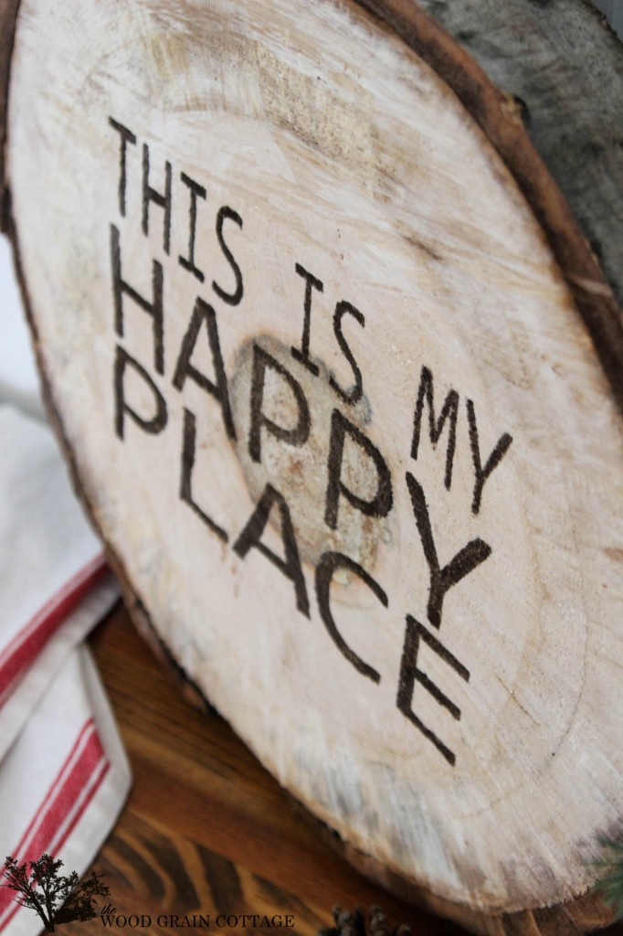 DIY Wood Slab Sign by The Wood Grain Cottage