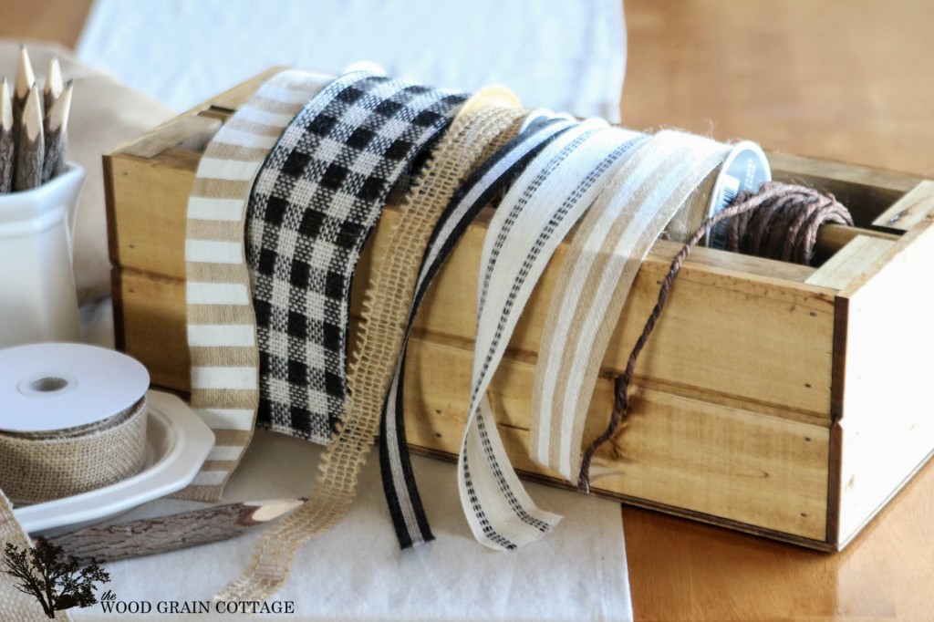 DIY Ribbon Spool by The Wood Grain Cottage