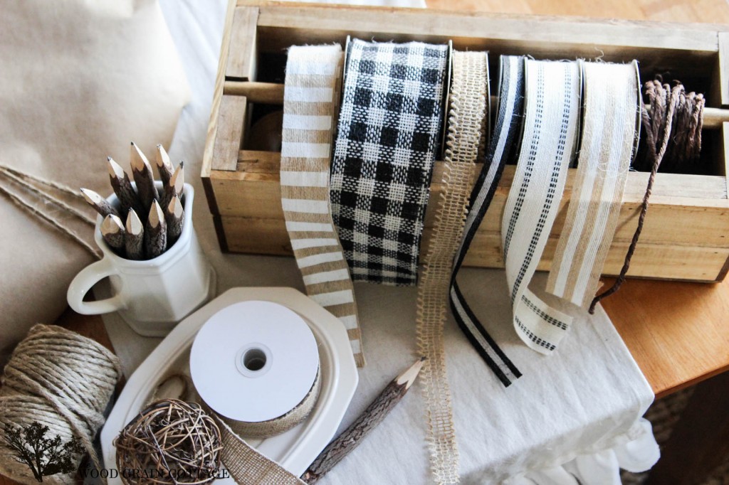 DIY Ribbon Spool by The Wood Grain Cottage