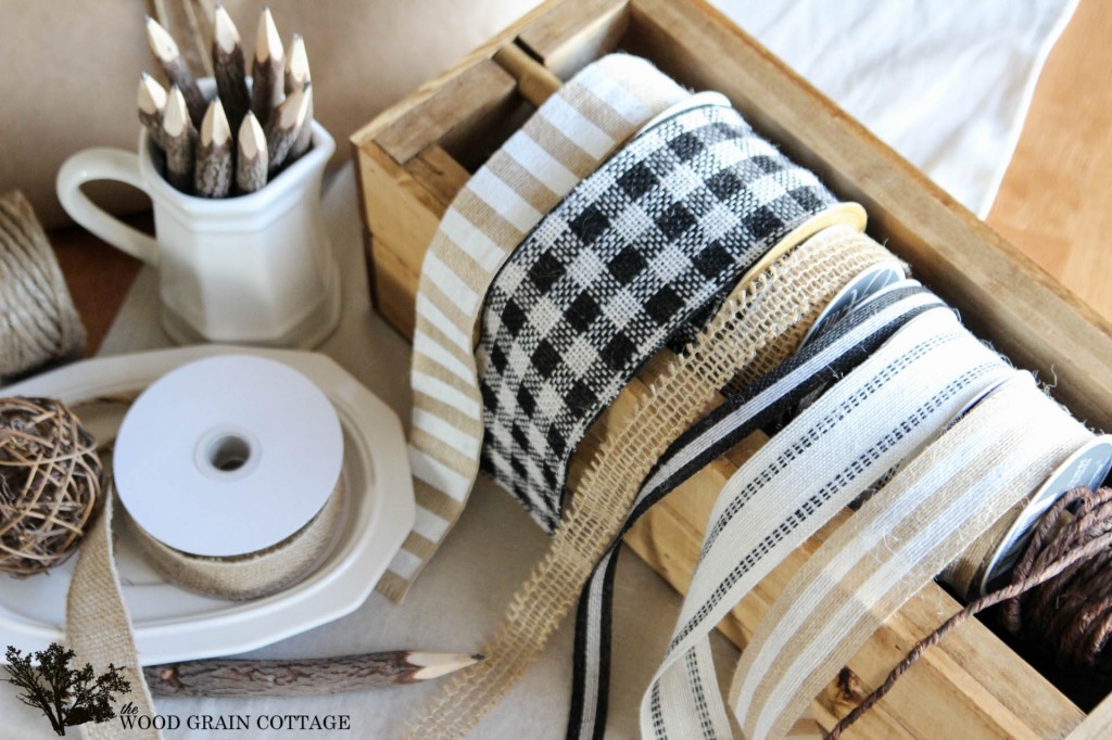 DIY Ribbon Spool by The Wood Grain Cottage