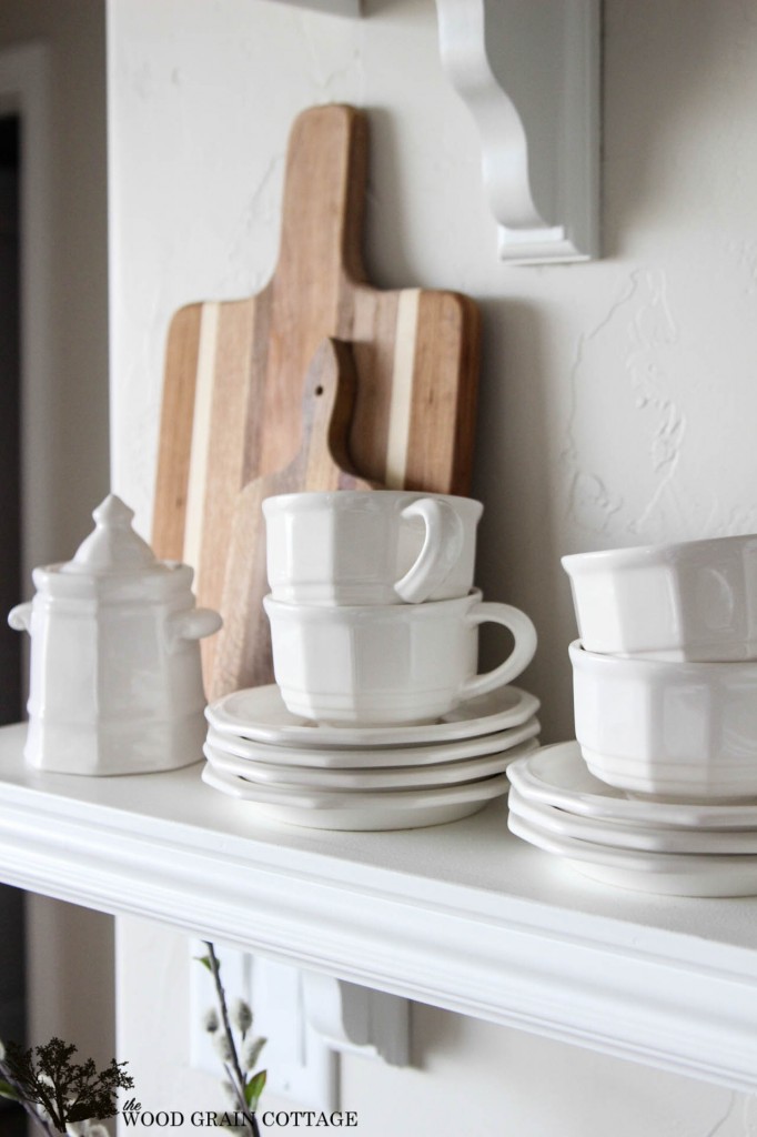 White Kitchen Shelves by The Wood Grain Cottage