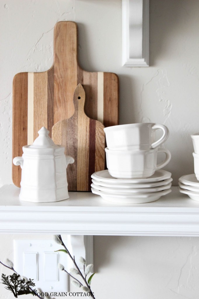 White Kitchen Shelves by The Wood Grain Cottage