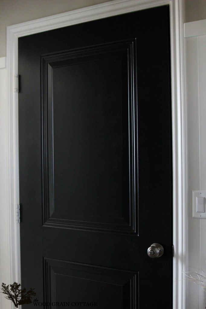 Black Mudroom Door by The Wood Grain Cottage