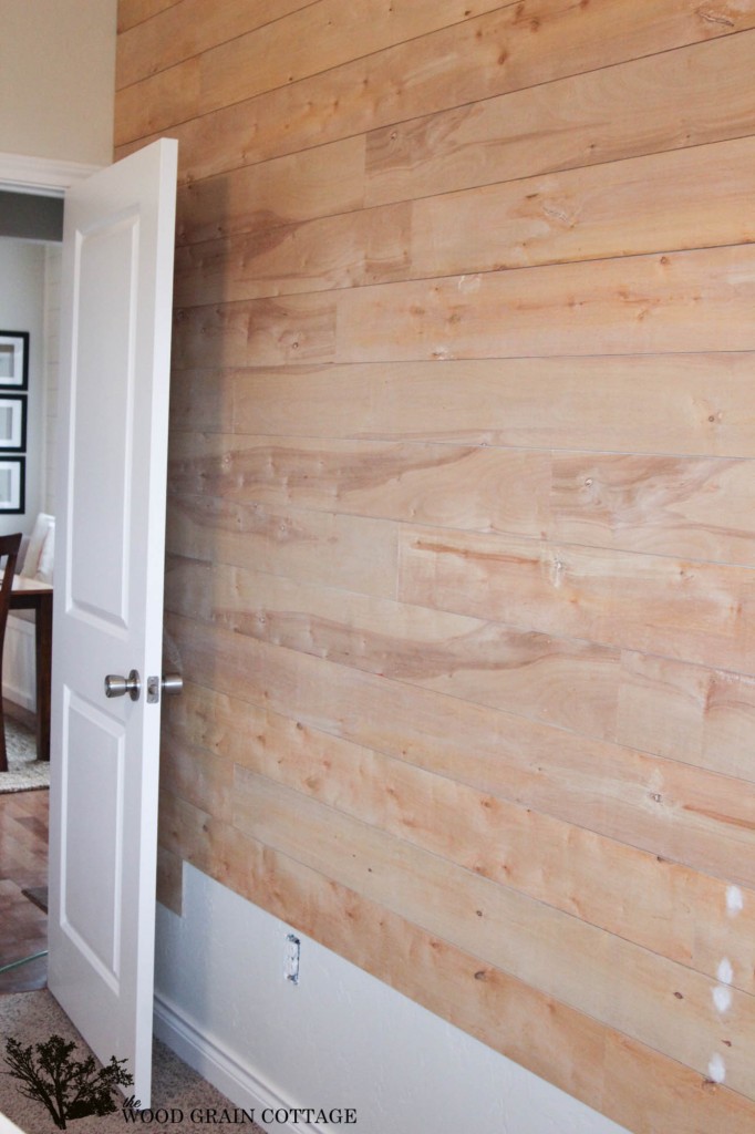 Plank Wall Tutorial by The Wood Grain Cottage