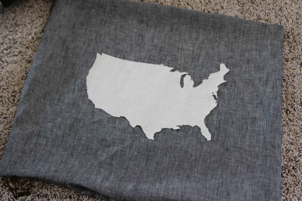 DIY United States Pillow by The Wood Grain Cottage
