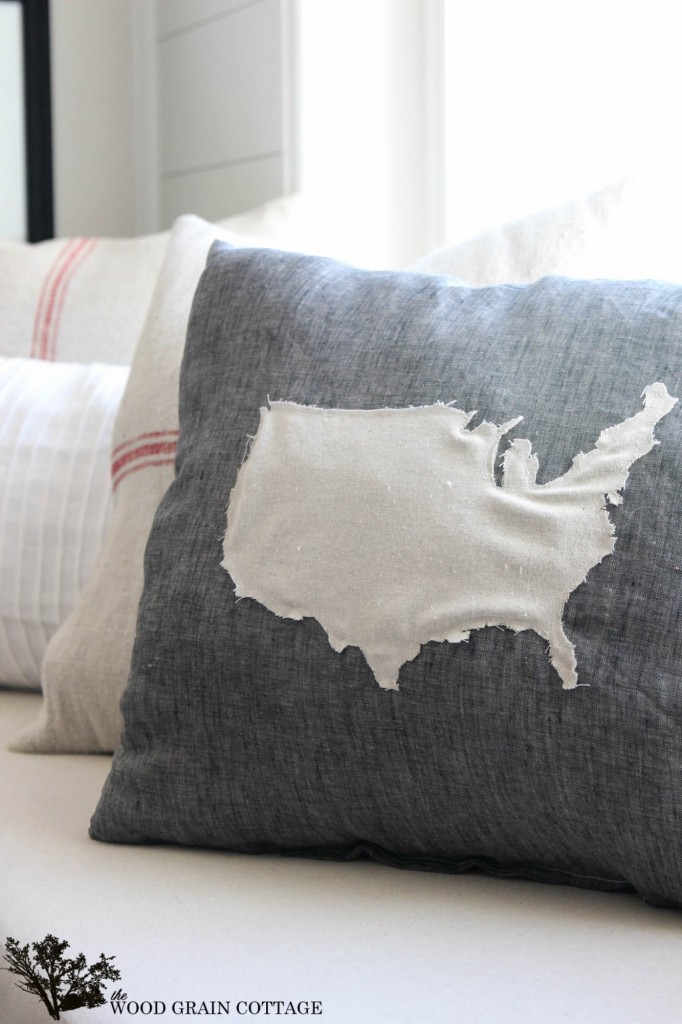 DIY United States Pillow by The Wood Grain Cottage