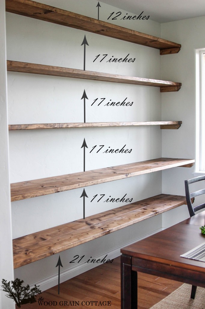 DIY Dining Room Open Shelving by The Wood Grain Cottage