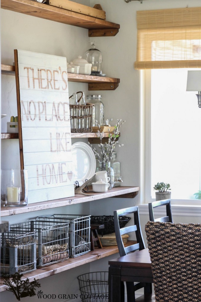 Dining Room Open Shelving by The Wood Grain Cottage