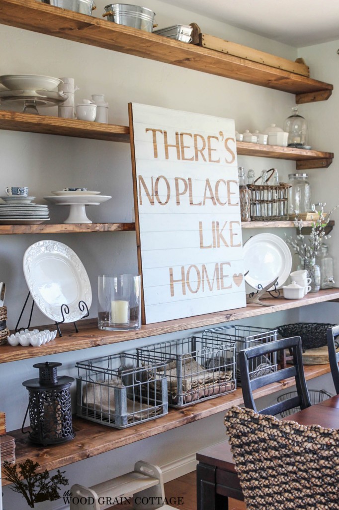 Dining Room Open Shelving by The Wood Grain Cottage