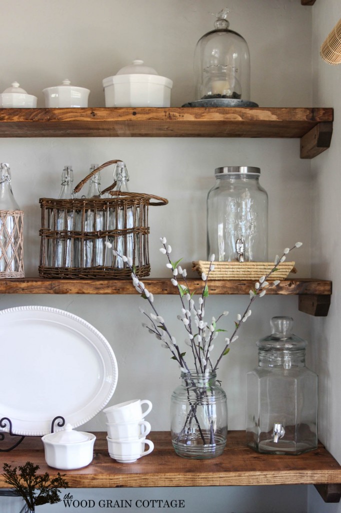 Dining Room Open Shelving by The Wood Grain Cottage