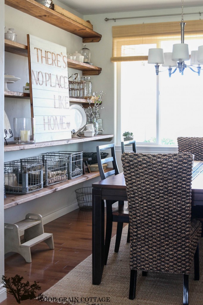 Dining Room Open Shelving by The Wood Grain Cottage