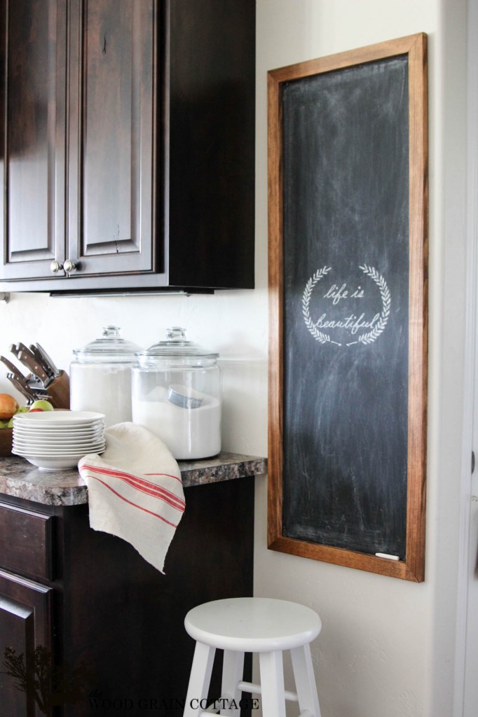 Huge DIY Chalkboard by The Wood Grain Cottage