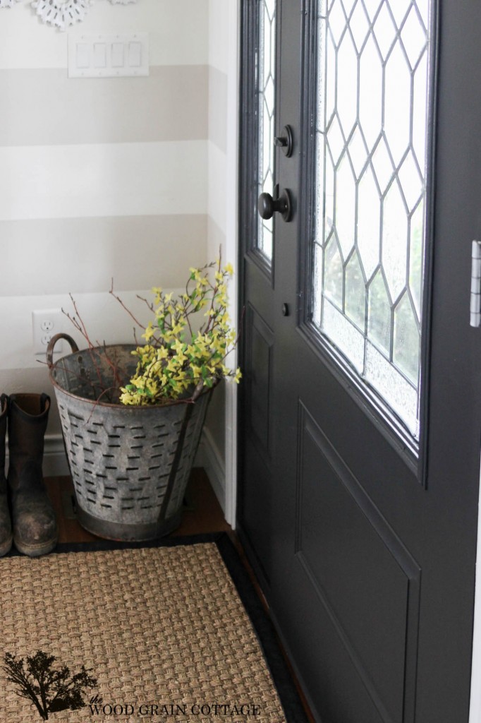 Painted Front Door by The Wood Grain Cottage