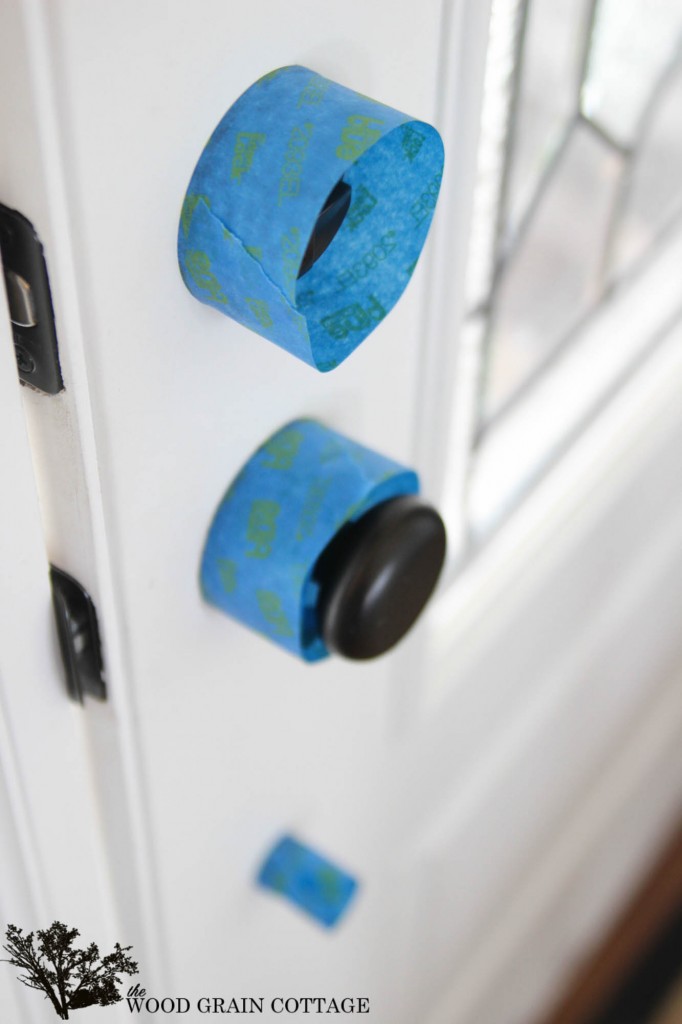 Painted Front Door by The Wood Grain Cottage