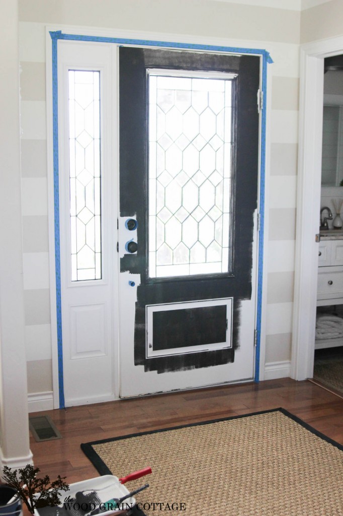 Painted Front Door by The Wood Grain Cottage